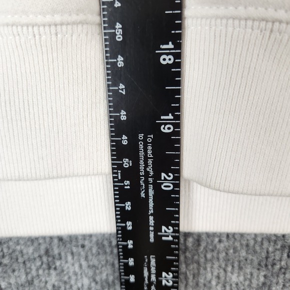 Abercrombie & Fitch Sweatshirt Womens Oversized Fleece White Navy Green Size XS - Picture 6 of 10